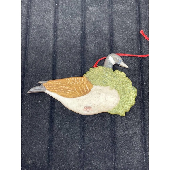 Vintage 1983 Schmid Gordon Fraser Christmas Tree Ornament Canadian Goose Wreath - Picture 3 of 6